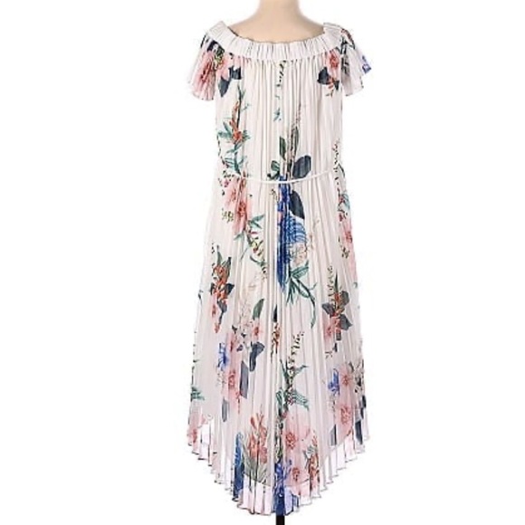 TED BAKER LONDON Women's Luner Jamboree Pleated Off The Shoulder Maxi Dress 1 - Picture 4 of 4